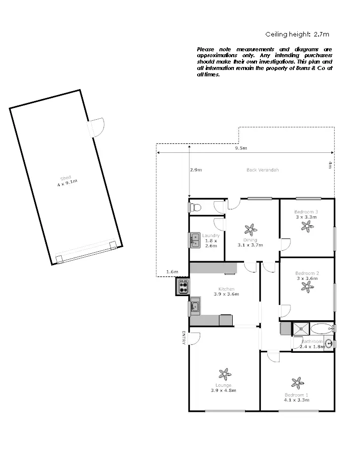 Floorplan of Homely house listing, 61 Scout Hall Road, Red Cliffs VIC 3496