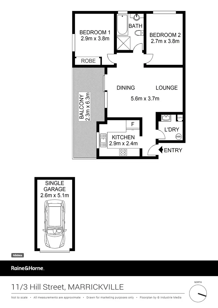 Floorplan of Homely apartment listing, 11/3 Hill Street, Marrickville NSW 2204