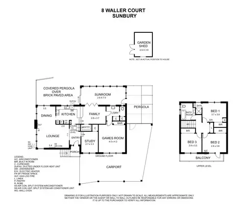Floorplan of Homely house listing, 8 Waller Court, Sunbury VIC 3429