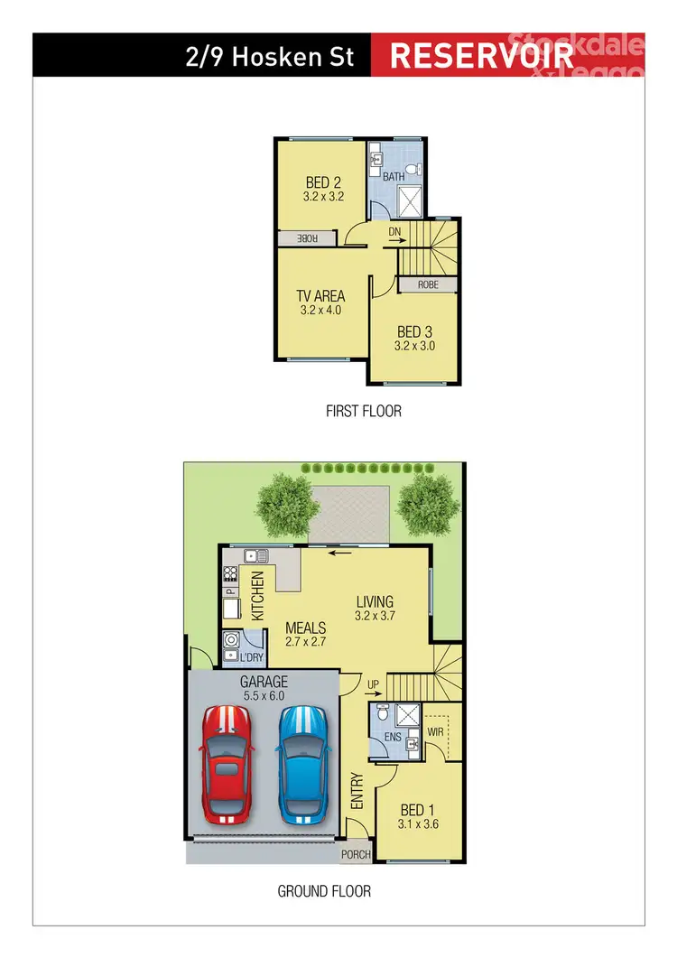 Floorplan of Homely townhouse listing, 2/9 Hosken Street, Reservoir VIC 3073
