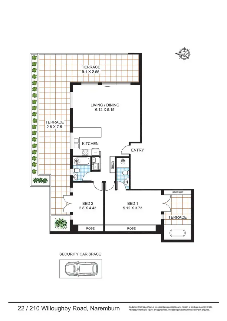 Floorplan of Homely apartment listing, 22/202-210 Willoughby Road, Naremburn NSW 2065
