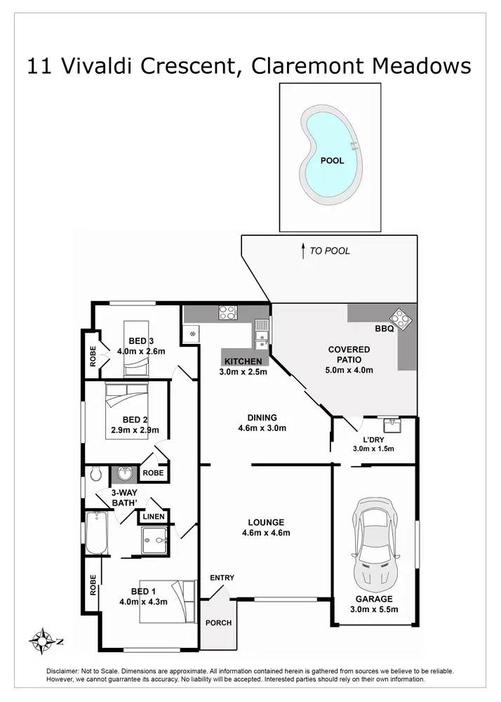 Floorplan of Homely house listing, 11 Vivaldi Crescent, Claremont Meadows NSW 2747