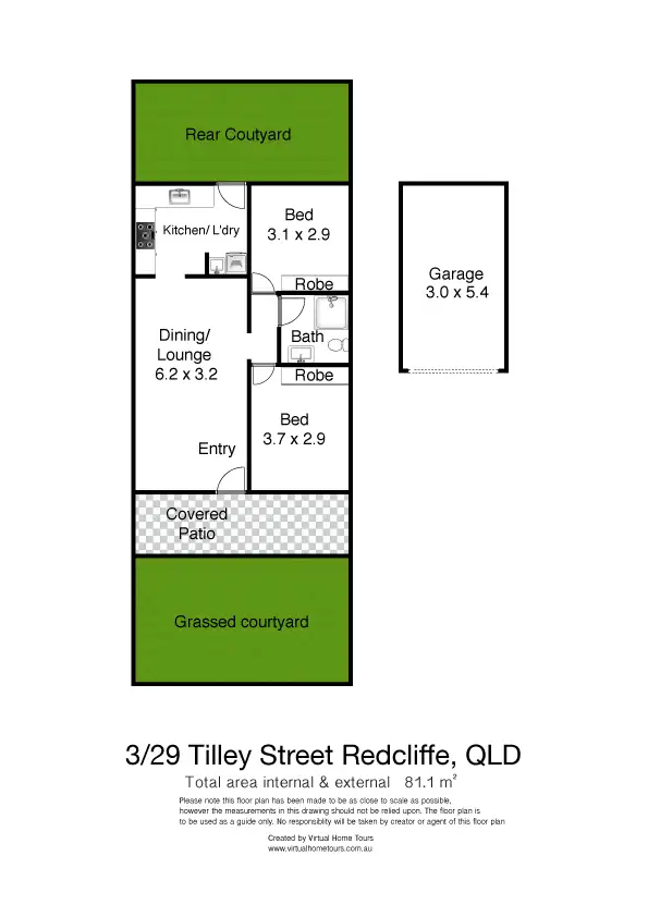 Floorplan of Homely unit listing, 3/29 Tilley Street, Redcliffe QLD 4020