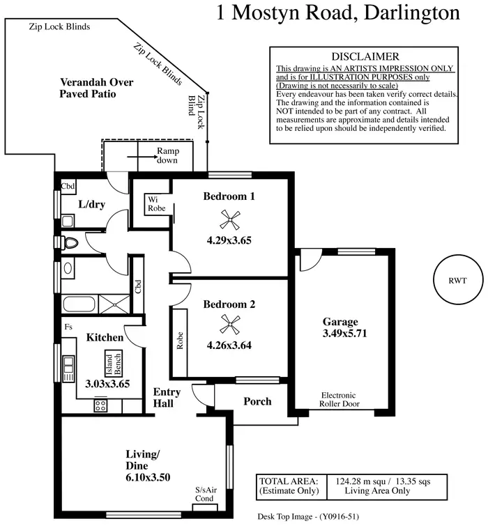 Floorplan of Homely house listing, 1 Mostyn Road, Darlington SA 5047