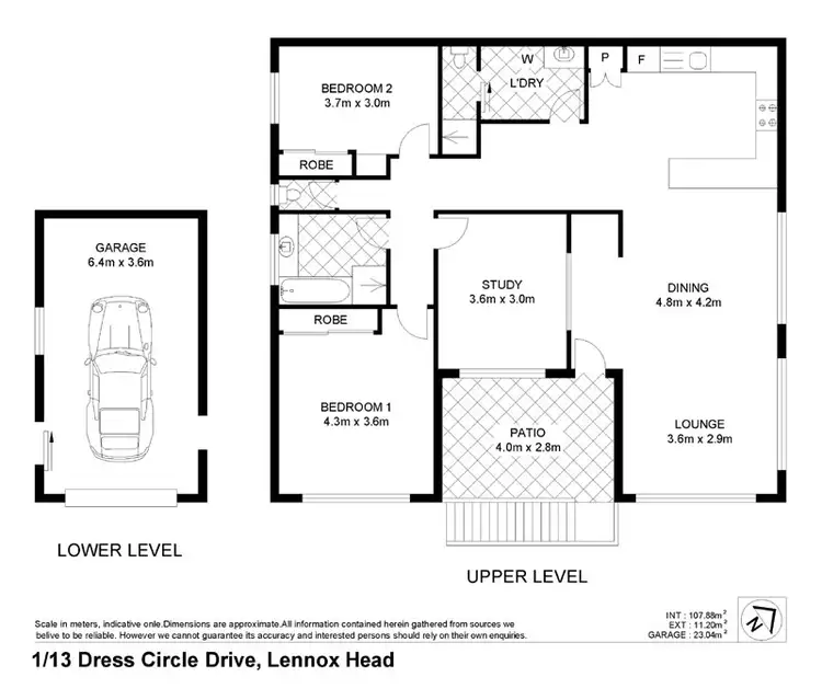 Floorplan of Homely semi-detached listing, 1/13 Dress Circle Drive, Lennox Head NSW 2478