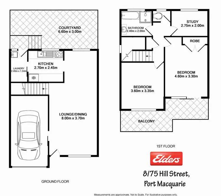 Floorplan of Homely townhouse listing, 8/75 Hill Street, Port Macquarie NSW 2444