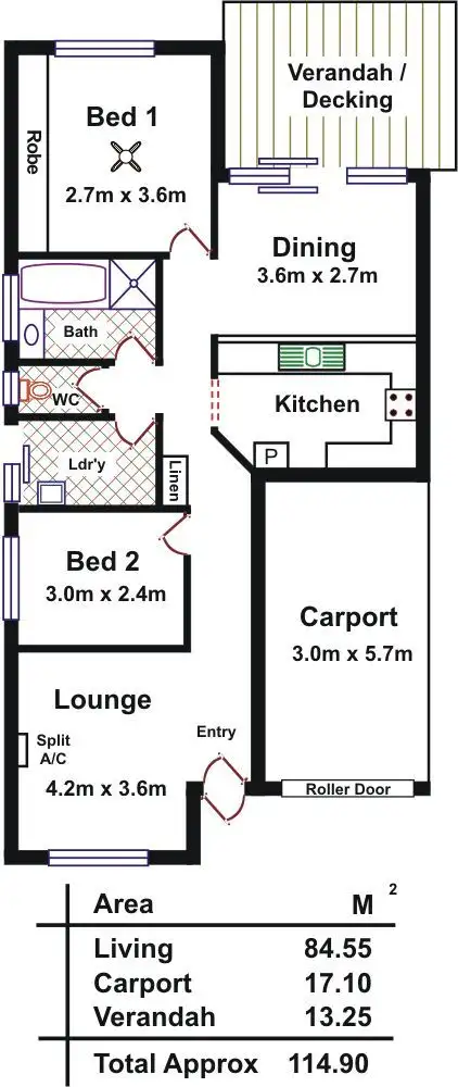 Floorplan of Homely house listing, Unit 10/32 Seventh Street, Gawler South SA 5118