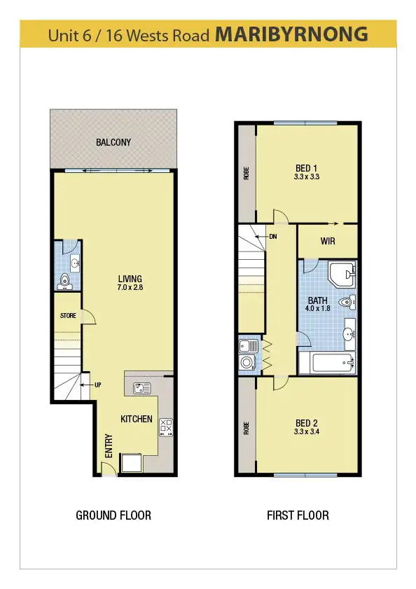 Floorplan of Homely apartment listing, 6/16 Wests Road, Maribyrnong VIC 3032