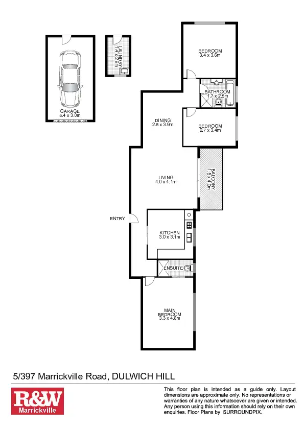Floorplan of Homely unit listing, 5/397 Marrickville Road, Dulwich Hill NSW 2203