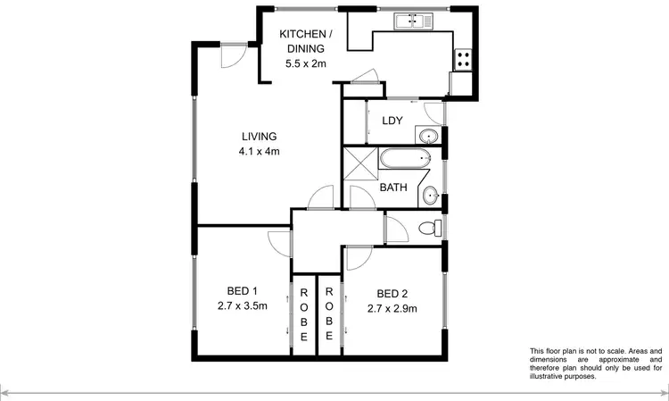Floorplan of Homely unit listing, 1/32 Barrett Street, Glenorchy TAS 7010