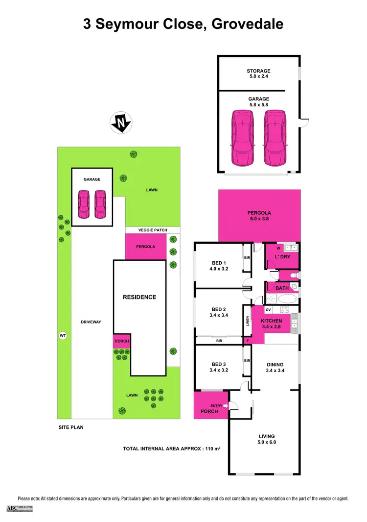 Floorplan of Homely house listing, 3 Seymour Close, Grovedale VIC 3216