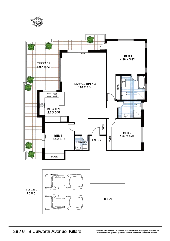 Floorplan of Homely apartment listing, 39/6-8 Culworth Avenue, Killara NSW 2071