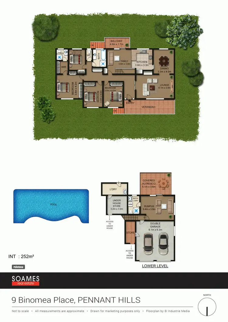 Floorplan of Homely house listing, 9 Binomea Place, Pennant Hills NSW 2120