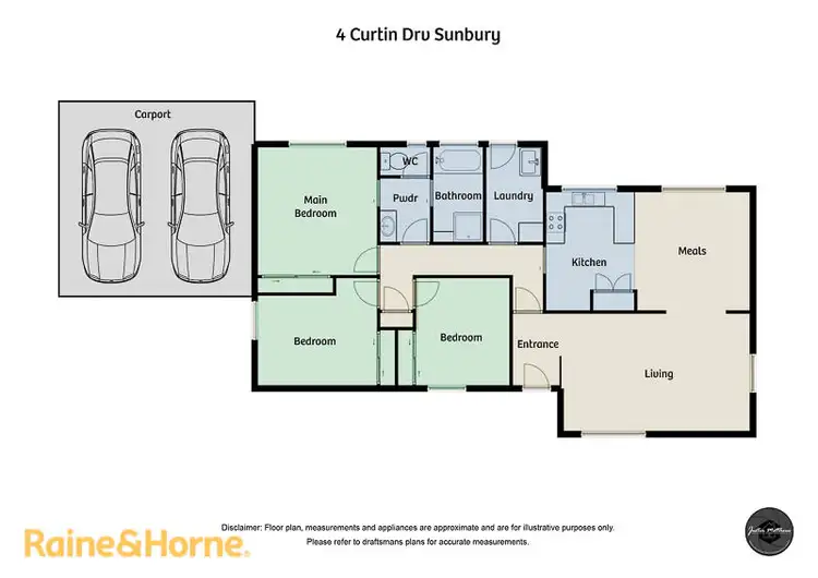 Floorplan of Homely house listing, 4 Curtin Drive, Sunbury VIC 3429