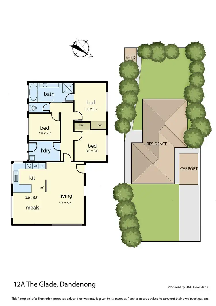 Floorplan of Homely house listing, 12A The Glade, Dandenong VIC 3175