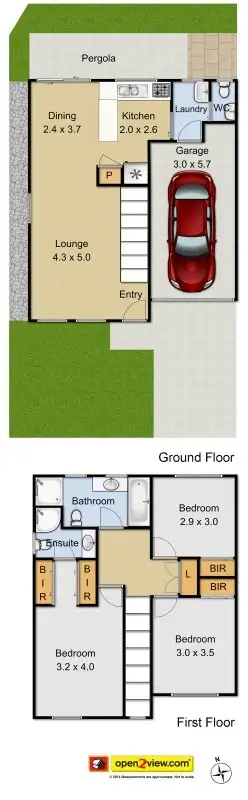 Floorplan of Homely semi-detached listing, 149 Doonside Crescent, Woodcroft NSW 2767