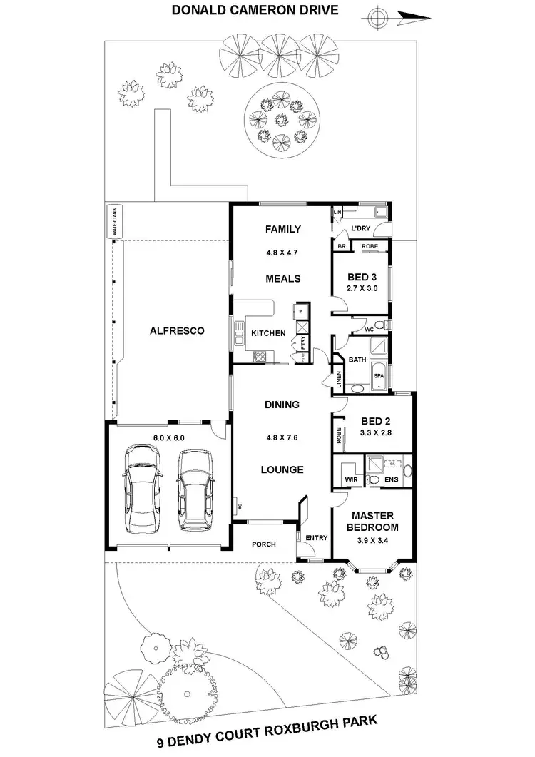 Floorplan of Homely house listing, 9 Dendy Court, Roxburgh Park VIC 3064