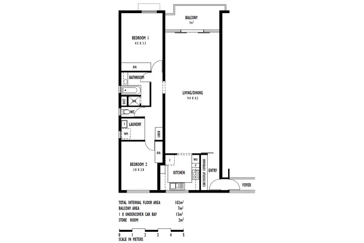 Floorplan of Homely apartment listing, 19/8 Darley St, South Perth WA 6151