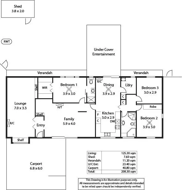 Floorplan of Homely house listing, 21 Arrana Avenue, Rostrevor SA 5073
