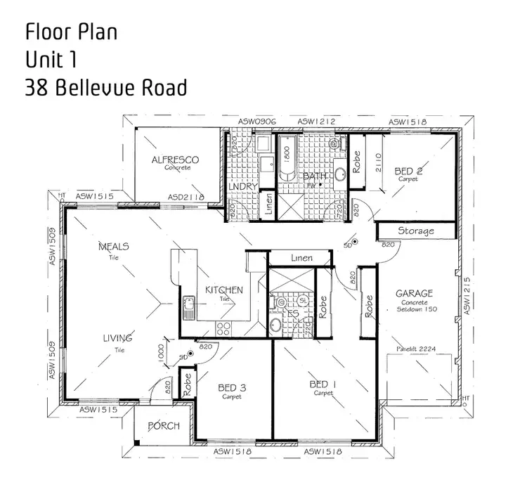Floorplan of Homely house listing, 1/38 Bellevue Road, Mudgee NSW 2850