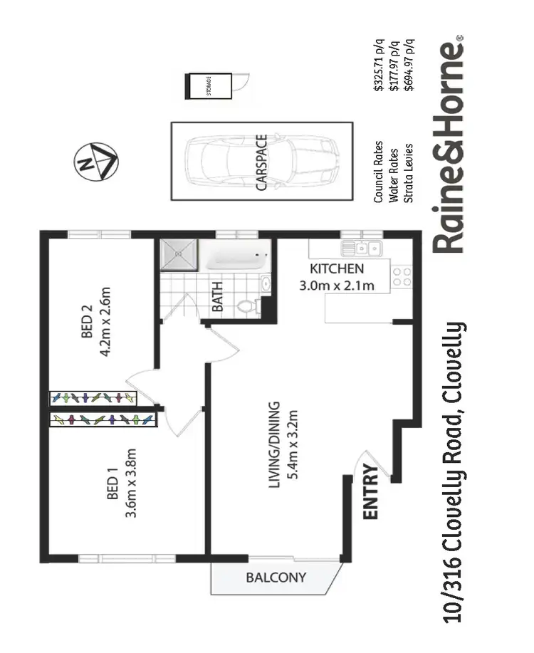 Floorplan of Homely apartment listing, 10/316 Clovelly Road, Clovelly NSW 2031