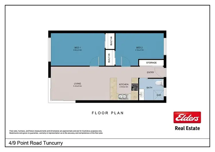 Floorplan of Homely unit listing, 4/9 Point Road, Tuncurry NSW 2428