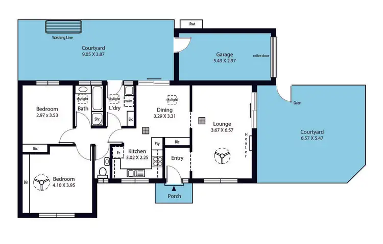 Floorplan of Homely unit listing, 1/8 Sandison Avenue, Park Holme SA 5043