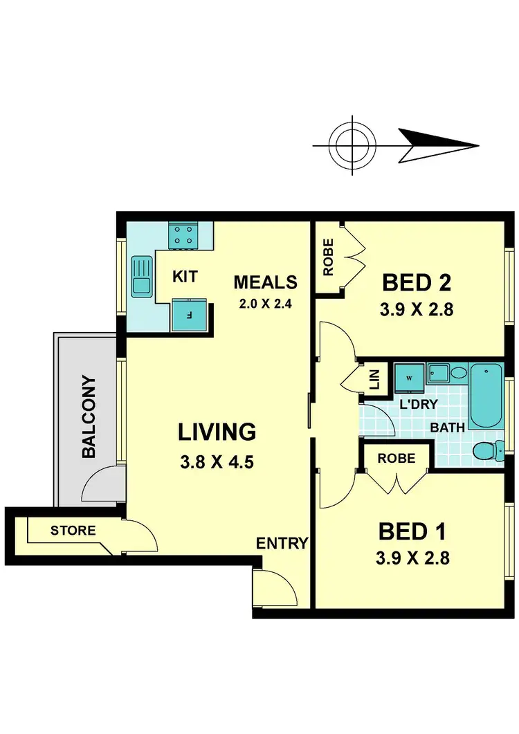 Floorplan of Homely apartment listing, 6/9 MILTON STREET, Ascot Vale VIC 3032