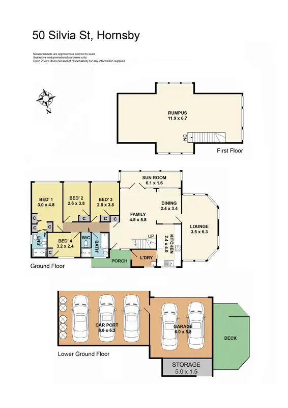 Floorplan of Homely house listing, 50 Silvia Street, Hornsby NSW 2077