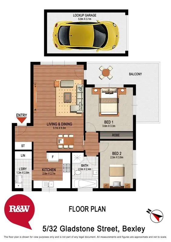 Floorplan of Homely apartment listing, 5/32 Gladstone Street, Bexley NSW 2207