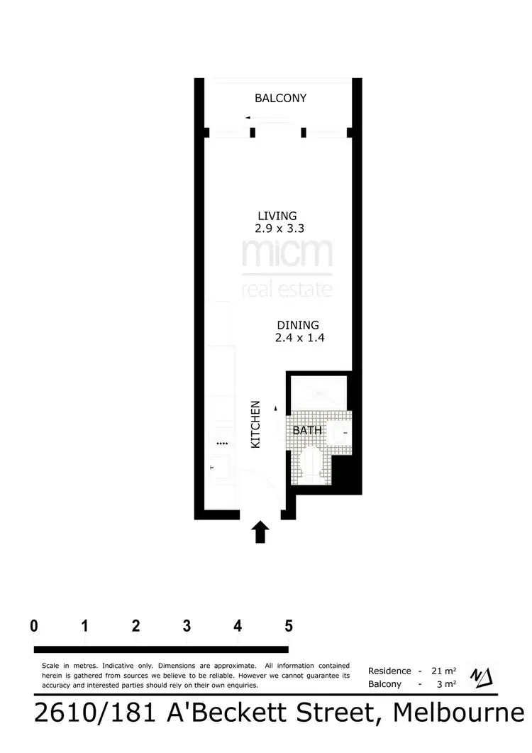 Floorplan of Homely apartment listing, 2610/181 A'Beckett Street, Melbourne VIC 3000