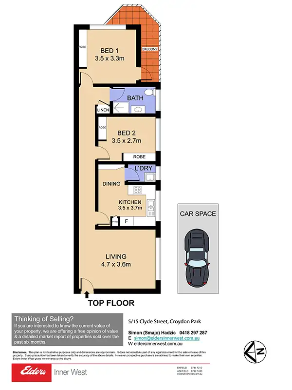 Floorplan of Homely unit listing, 5/15 Clyde Street, Croydon Park NSW 2133