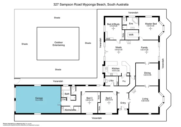 Floorplan of Homely house listing, 327 Sampson Road, Myponga Beach SA 5202