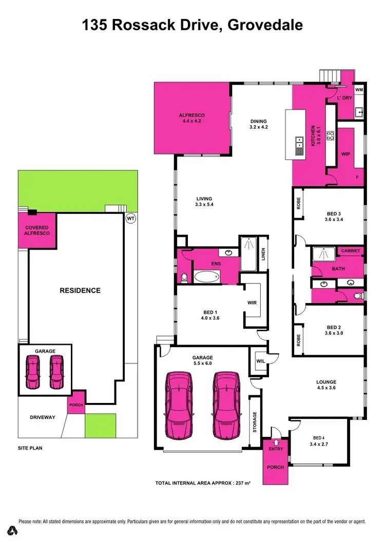 Floorplan of Homely house listing, 135 Rossack Drive, Grovedale VIC 3216