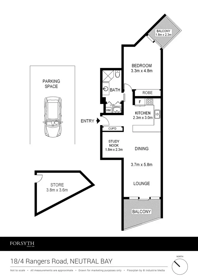 Floorplan of Homely apartment listing, 18/4 Rangers Road, Neutral Bay NSW 2089