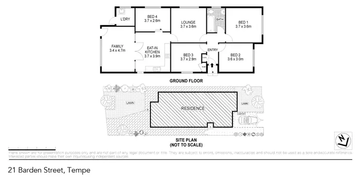 Floorplan of Homely house listing, 21 Barden Street, Tempe NSW 2044