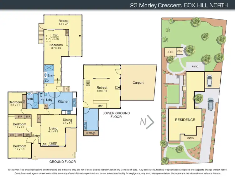 Floorplan of Homely house listing, 23 Morley Crescent, Box Hill North VIC 3129