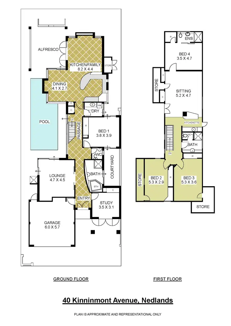 Floorplan of Homely house listing, 40 Kinninmont Avenue, Nedlands WA 6009