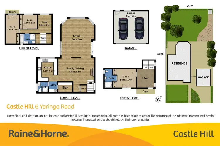 Floorplan of Homely house listing, 6 Yaringa Road, Castle Hill NSW 2154
