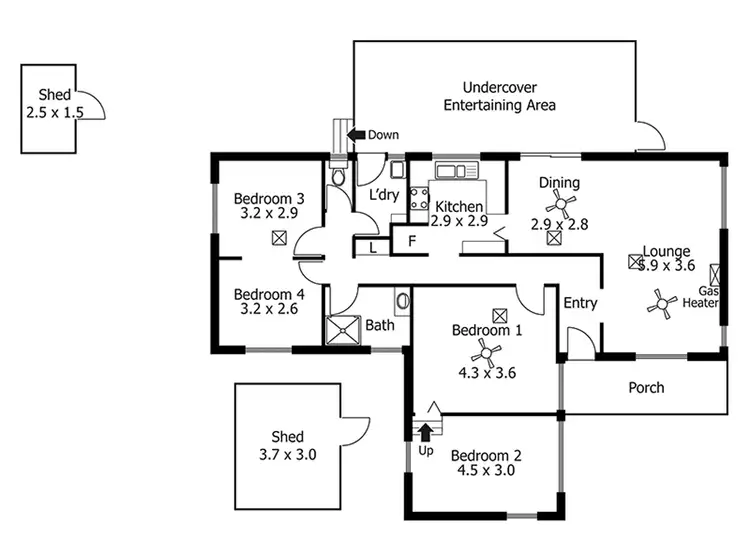Floorplan of Homely house listing, 396 Honeypot Road, Huntfield Heights SA 5163