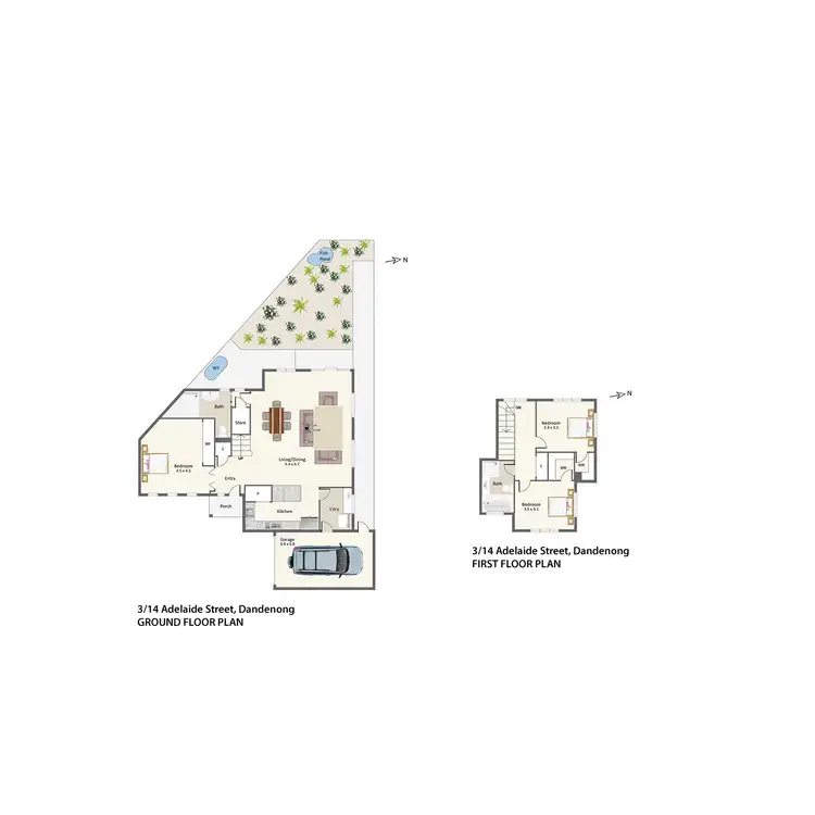 Floorplan of Homely townhouse listing, 3/14 Adelaide Street, Dandenong VIC 3175