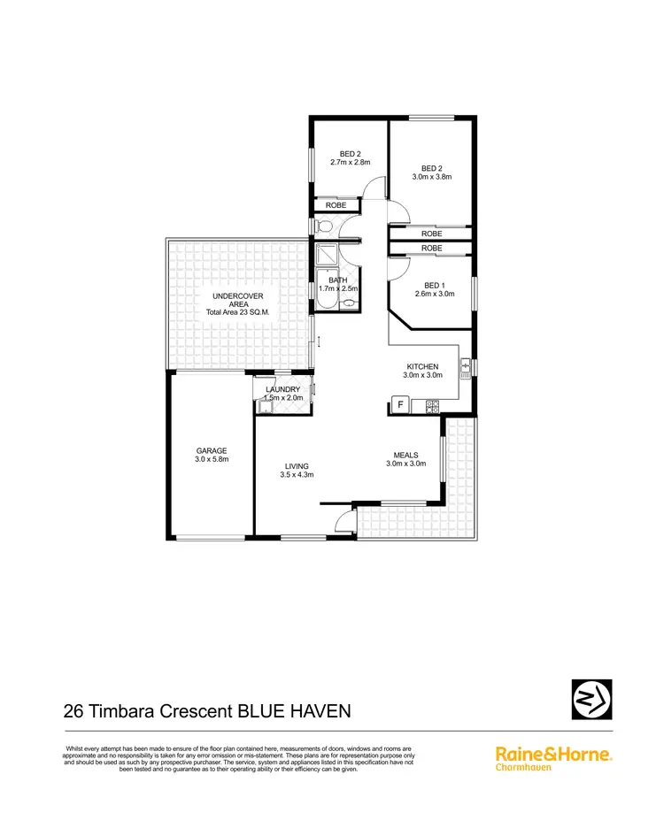 Floorplan of Homely house listing, 26 Timbara Crescent, Blue Haven NSW 2262