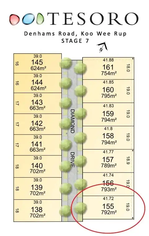 Floorplan of Homely land listing, Lot 155 (19) Diamond Drive, Koo Wee Rup VIC 3981