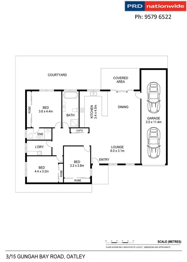 Floorplan of Homely villa listing, 3/15 Gungah Bay Road, Oatley NSW 2223