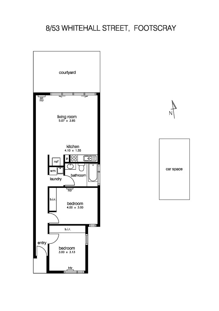 Floorplan of Homely townhouse listing, 8/53 Whitehall Street, Footscray VIC 3011
