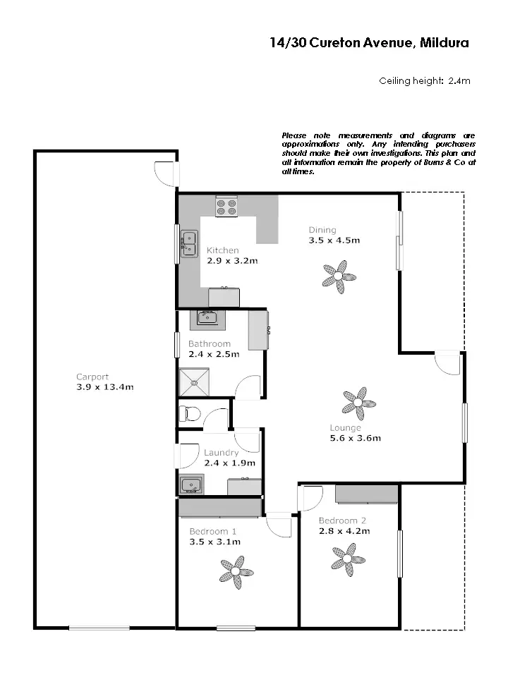Floorplan of Homely house listing, 14/30 Cureton Avenue East, Mildura VIC 3500