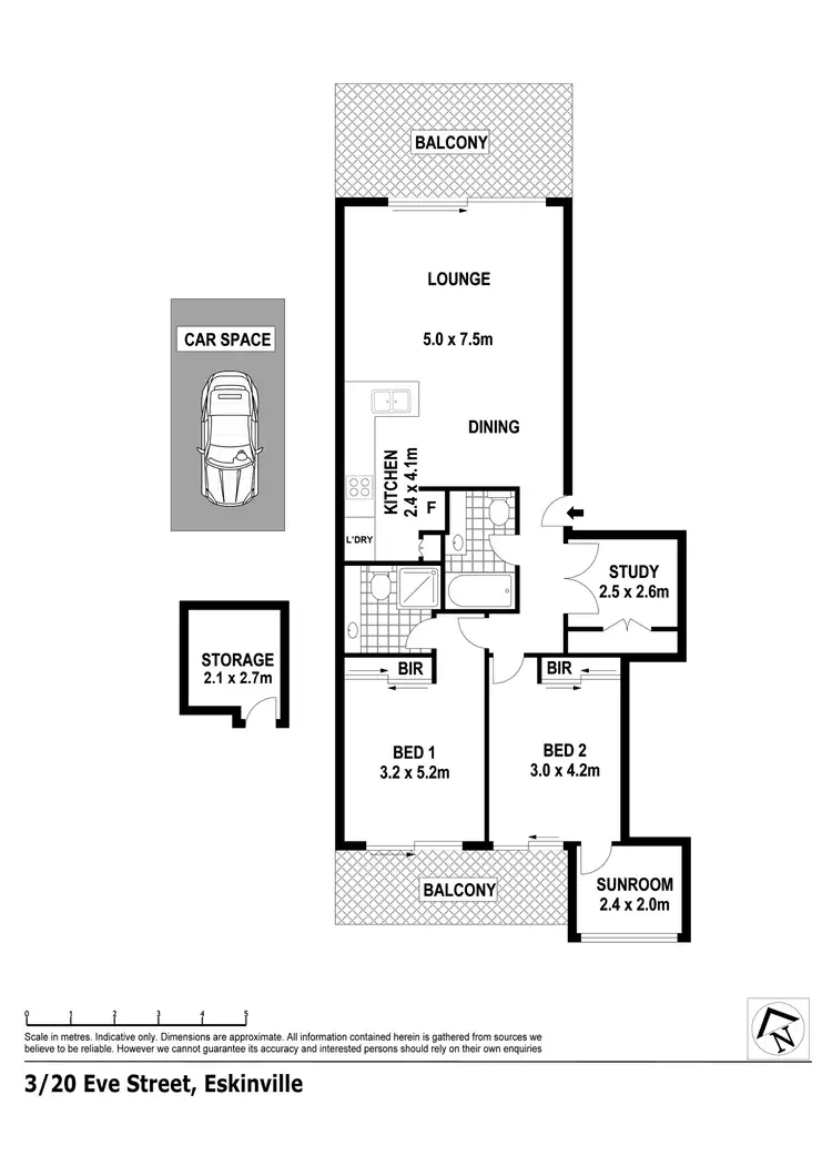 Floorplan of Homely apartment listing, 3/20 Eve Street, Erskineville NSW 2043