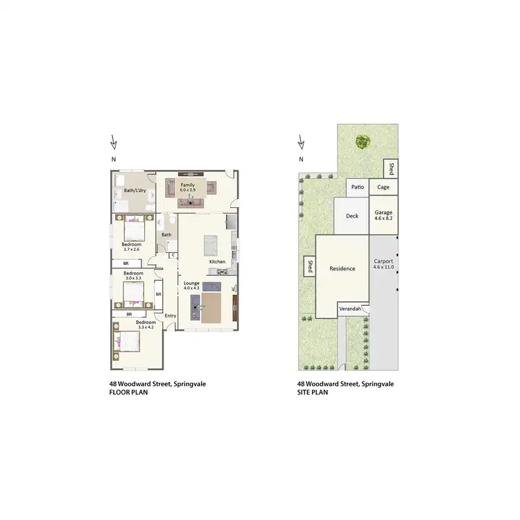 Floorplan of Homely house listing, 48 Woodward Street, Springvale VIC 3171
