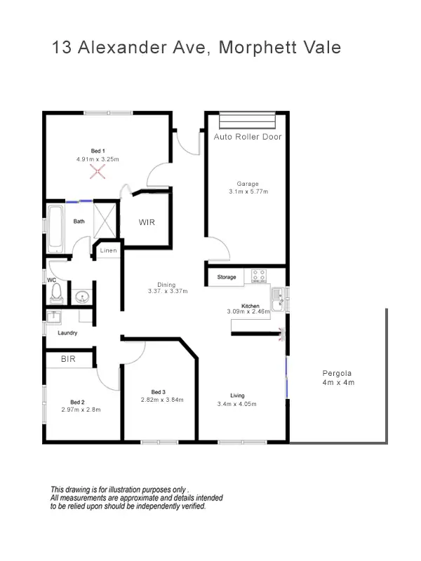 Floorplan of Homely house listing, 13 Alexander Avenue, Morphett Vale SA 5162