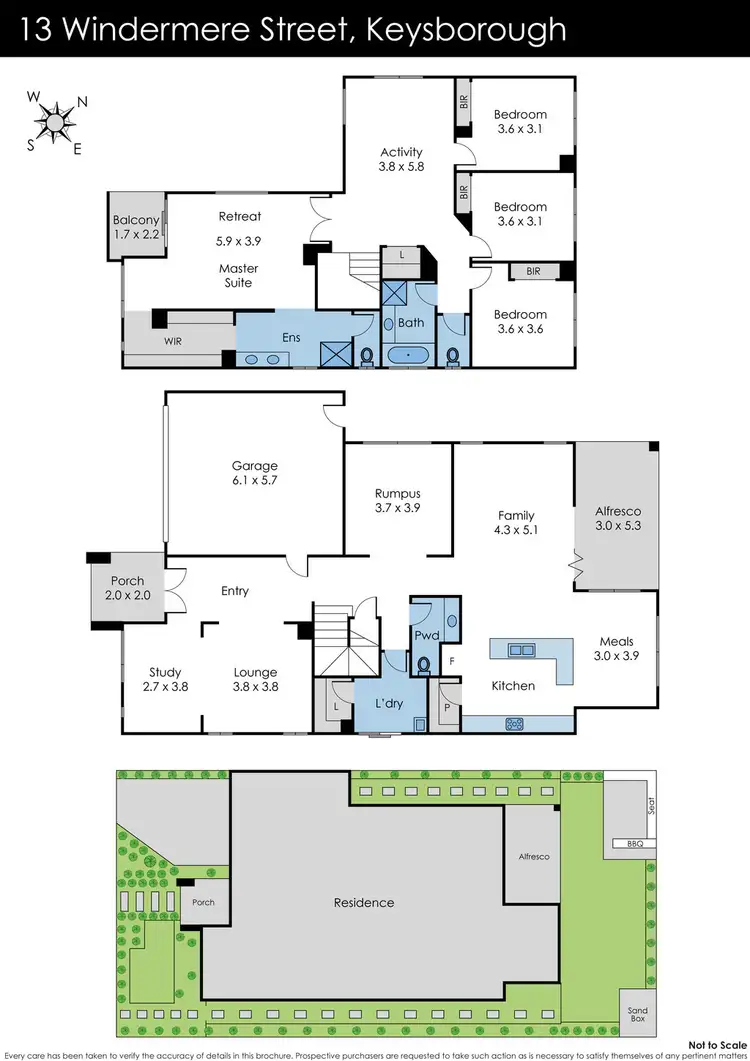 Floorplan of Homely house listing, 13 Windermere Street, Keysborough VIC 3173